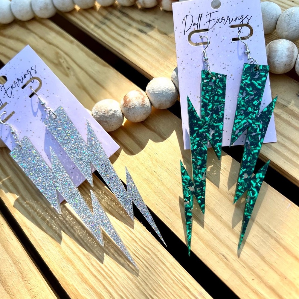 Lightning bolt earrings